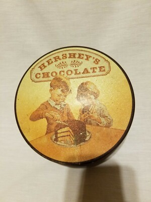 1982 Hershey's Chocolate Round Tin Cake and Children made in England