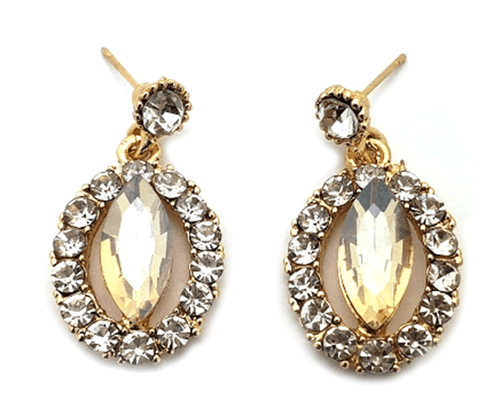 TB Damen-Ohrhänger Mandelform Strass Glitzer Heiligenschein-Stil Ohrhänger - Bild 6 von 20