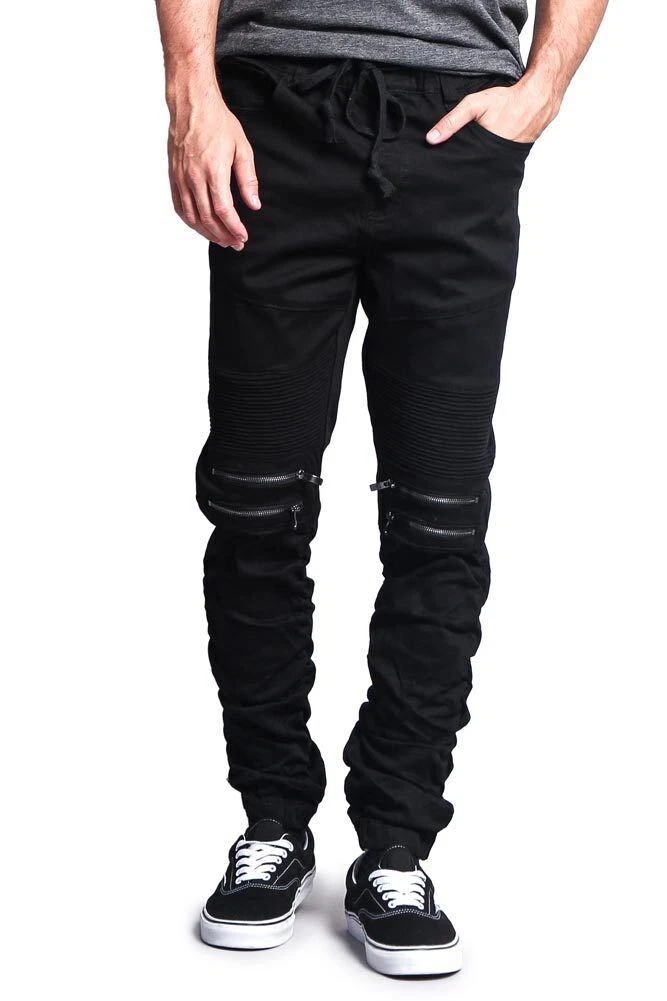 Biker Victorious Zipper Knee Twill Jogger Jogger Pants Size 5XL Retail $89.95