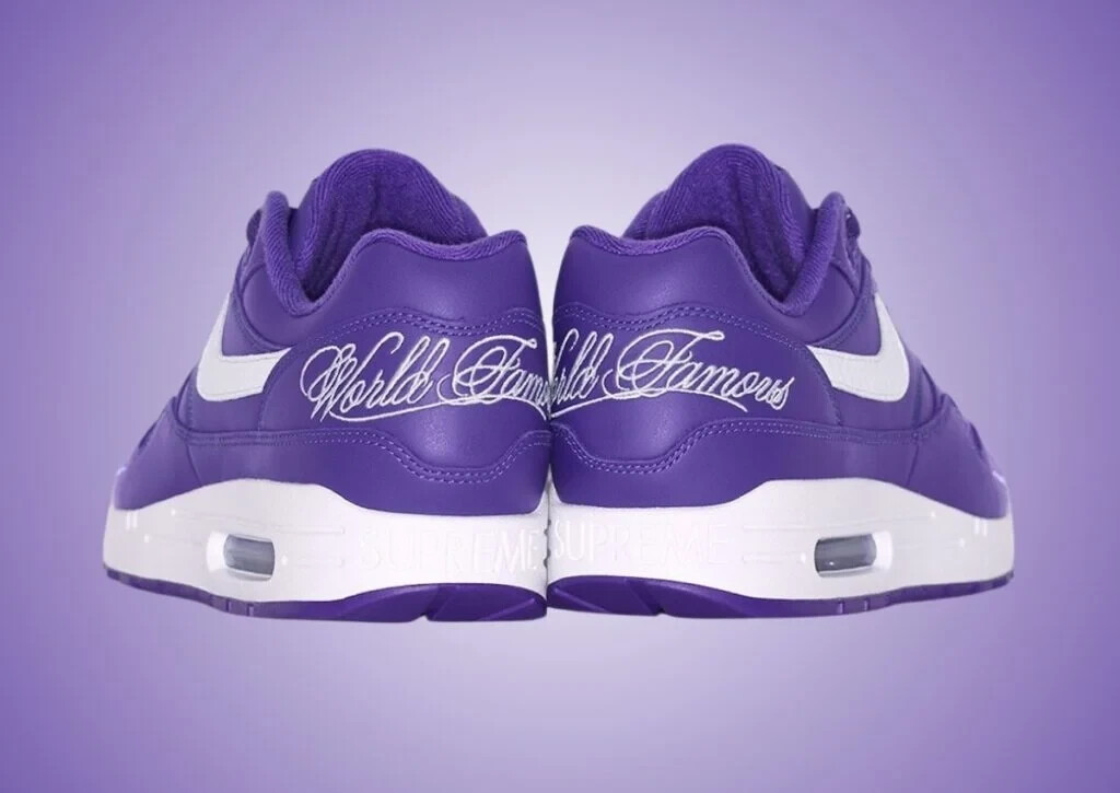 Nike Air Max 1 Supreme Purple White HF8813-500 Men's Shoes