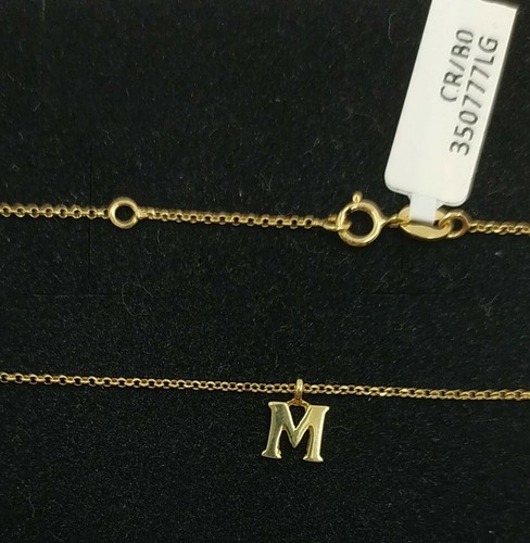 Collar oro 18k 750 mls . Con letra de mm. | eBay
