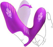 Finger G-spot Clit Vibrator Stimulate Orgasm Dildo Massager Sex Toys for Women