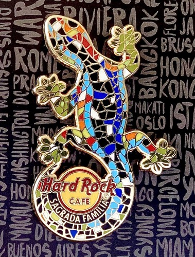 2025 HARD ROCK CAFE SAGRADA FAMILIA BARCELONA SALAMANDRA GAUDI MOSAIK LE PIN - Bild 1 von 2