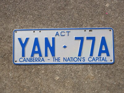 Australia Canberra The Nation's Capital License Plate YAN 77A AUS ACT