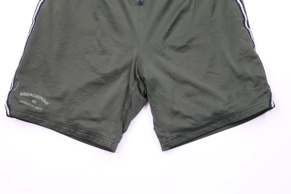 Pantalones Cortos De Colección Abercrombie & Fitch Para Hombres Grandes Desteñidos Deletrear Malla Pesada Foto 4 de 4