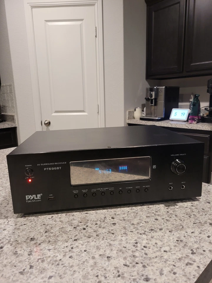 Pyle 1000W PT696BT 5.2-Ch Wireless BT Surround Sound Stereo Amplifier Streaming - Image 2 of 4