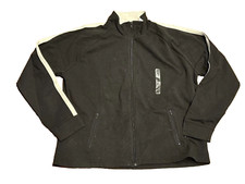 GAP Women s Black/Ivory Warmup Jacket Zip Pockets Size XL New
