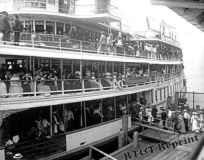 Excursion Steamship Columbia / Bob Lo Detroit Year 1903  8x10 Photo