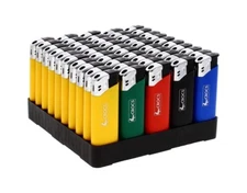 50 FLINT ELECTRONIC LIGHTERS CHILD RESISTANT RANDOM COLOURS