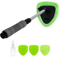 XINDELL Windshield Cleaner Tool - Portable Car Interior Window Cleaning Kit w...