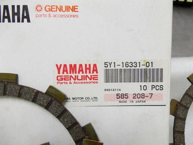 Yamaha DT250 DT400 XT250 FZ750 FZR1000 Clutch Friction Plate x7 NOS 5Y1-16331-01 Foto 3 de 4