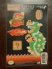 NEW SUPER MARIO BROS 8-BIT LARGE CHARACTERS Tech Decals 6 Pack Stickers COOL HTF
