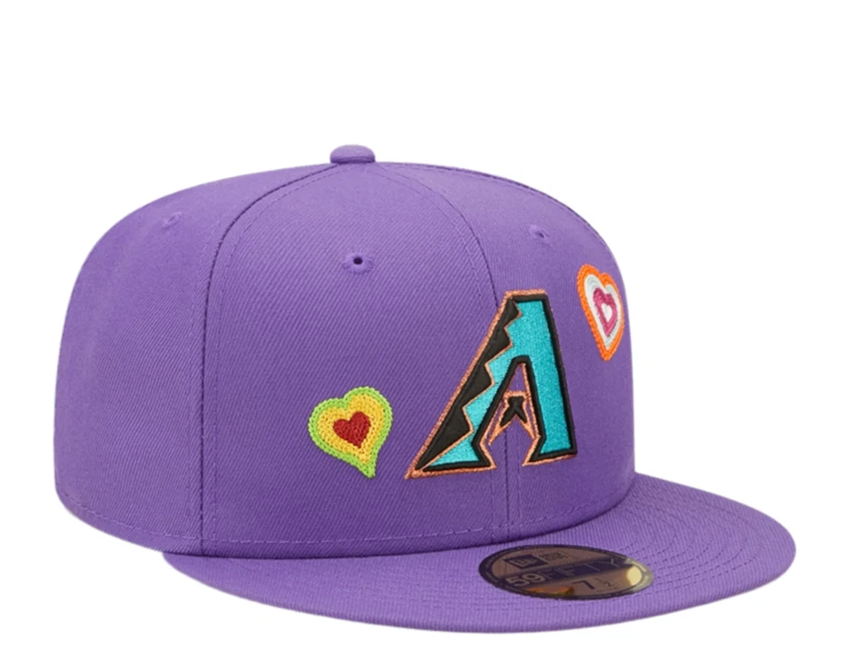 Arizona Diamondbacks Chain Stitch Heart New Era 59FIFTY Sz. 7 1/4 Fitted Hat Cap - Image 4 of 4