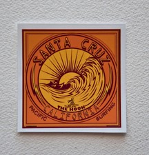 SANTA CRUZ CALIFORNIA SURFBREAK Surfing Art Vinyl Stickers Decals 2  x2  