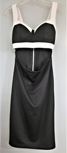 100 Auth Bebe Peek A Boo Stomach Straight Knit Dress Preowned Sz S P Ebay