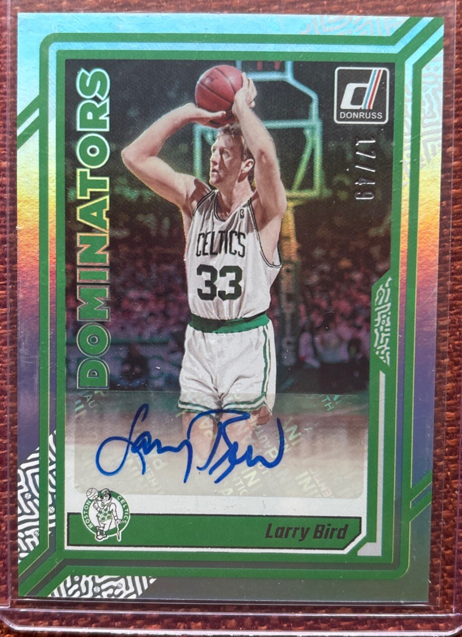 2023-24 Donruss Dominators Larry Bird Autograph 17/49