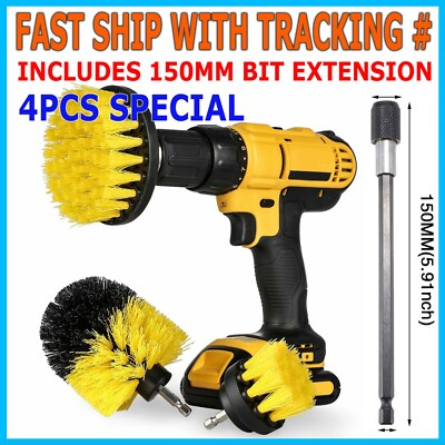 #ad Drill Brush Set Power Scrubber Drill Attachments For Carpet Tile Grout Cleaning $8.99