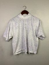 1999 Vintage One Size Blue Ridge Parkway Virginia Cropped Mock Neck Test Print