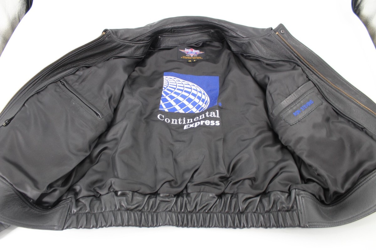 Gibson Barnes A-2 Leather Jacket Size 48 S Black Air Force Army
