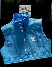 courreges short vest Blue
