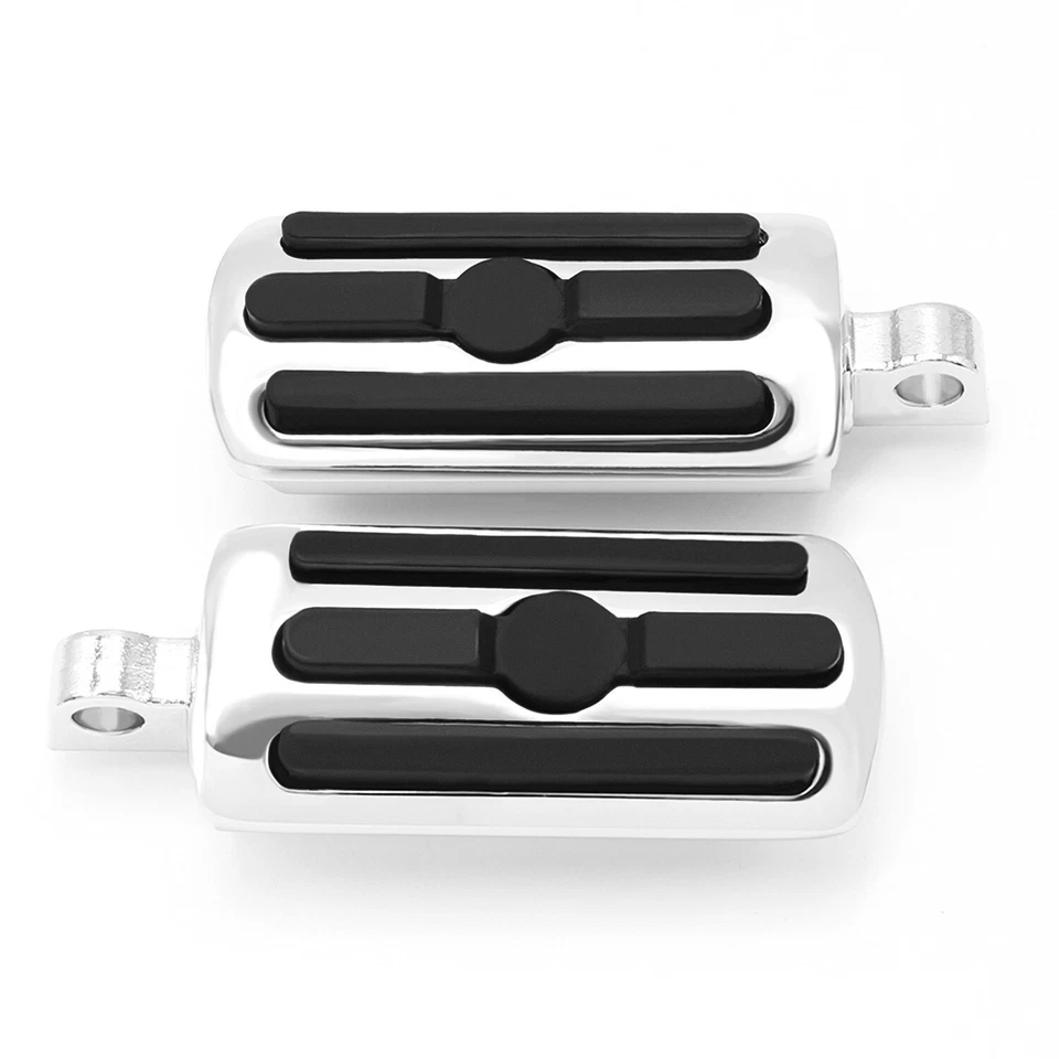 Espieras personalizadas de cromo y goma para Harley Sportster Iron 1200 XL1200NS 18-21 Foto 2 de 4