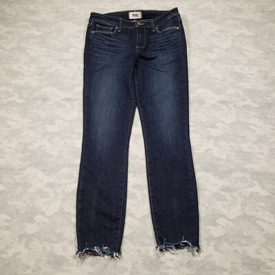 Paige Jeans Womens 28 Blue Verdugo Ankle Darton Distressed
