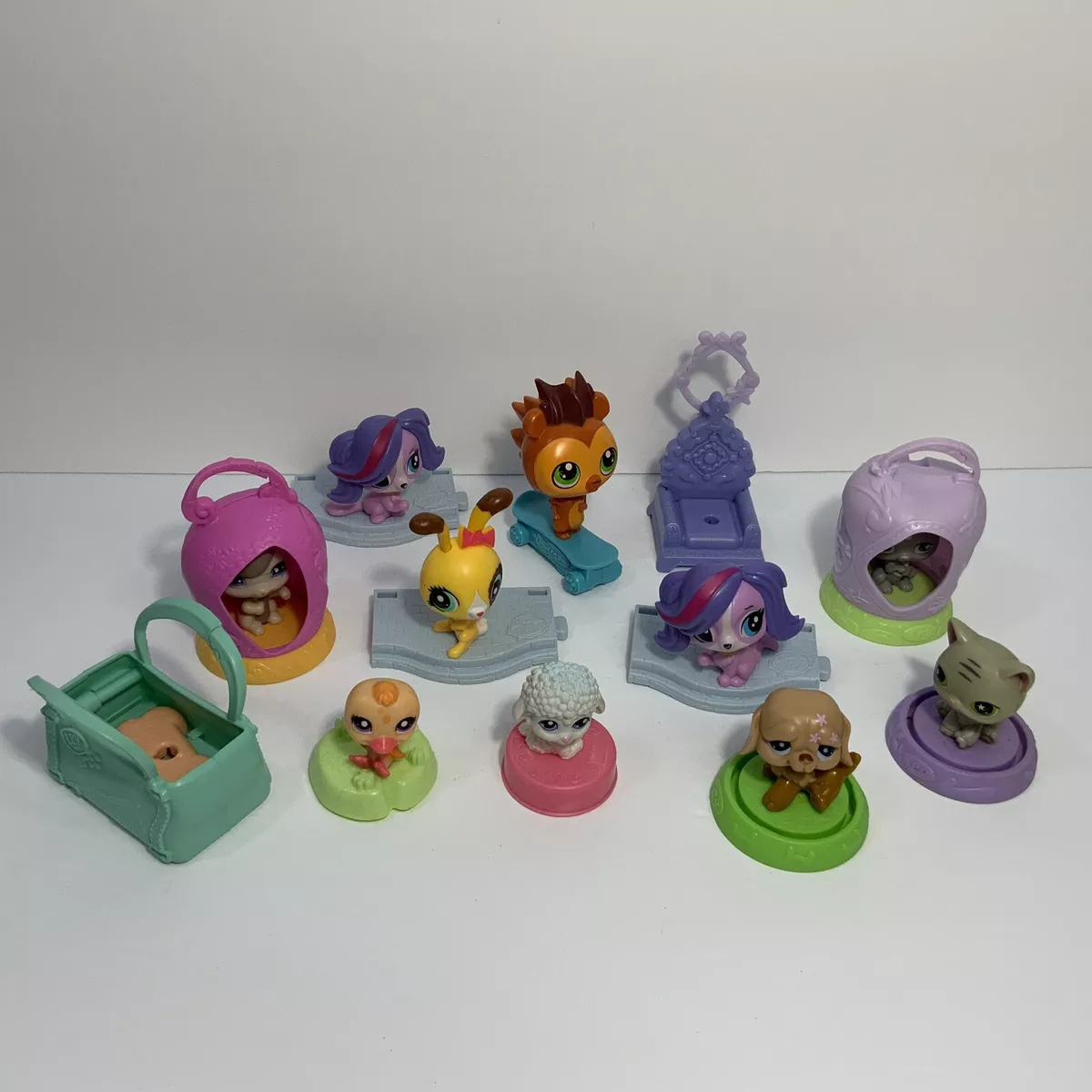 Lot of 12 McDonalds LPS Littlest Pet Shop Toy Figures Bobbles