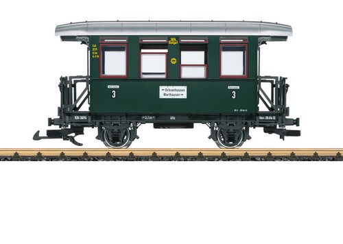 LGB G Escala 2 Ejes Coche de Pasajeros Öchsle Museo Ferrocarril #KBi 3694 3ª Clase | Condition: New