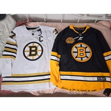 Boston Bruins 100th Anniversary Mens Hockey Jersey Bundle Home and Away Size XL