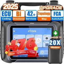 XTOOL Used D8W Wireless Auto All System OBD2 Scanner Diagnostic Tool ECU Coding