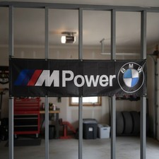 BMW Flag M Power Automotive Repair Racing 2x8ft Banner