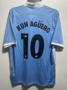Enfant Football Maillot Sergio Aguero #10 Tenues Domicile Bleu 2020/21