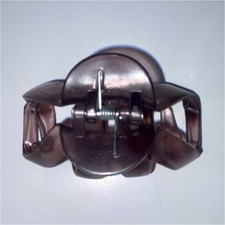Brown Plastic Hair Claw Clip for Women, Solid, All Hair Types