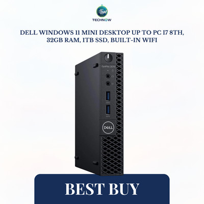 Dell Windows 11 Mini Desktop up to PC i7 8th, 32GB RAM, 1TB SSD, Built-In WiFi