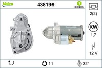 Anlasser Starter Valeo Origins - NEW O.E. Technologie 438199 12V FüR Mercedes SL