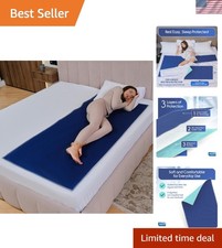 Reusable 34"x72" Waterproof Bed Pad - Dark Navy, Soft  Perfect for Incontinence