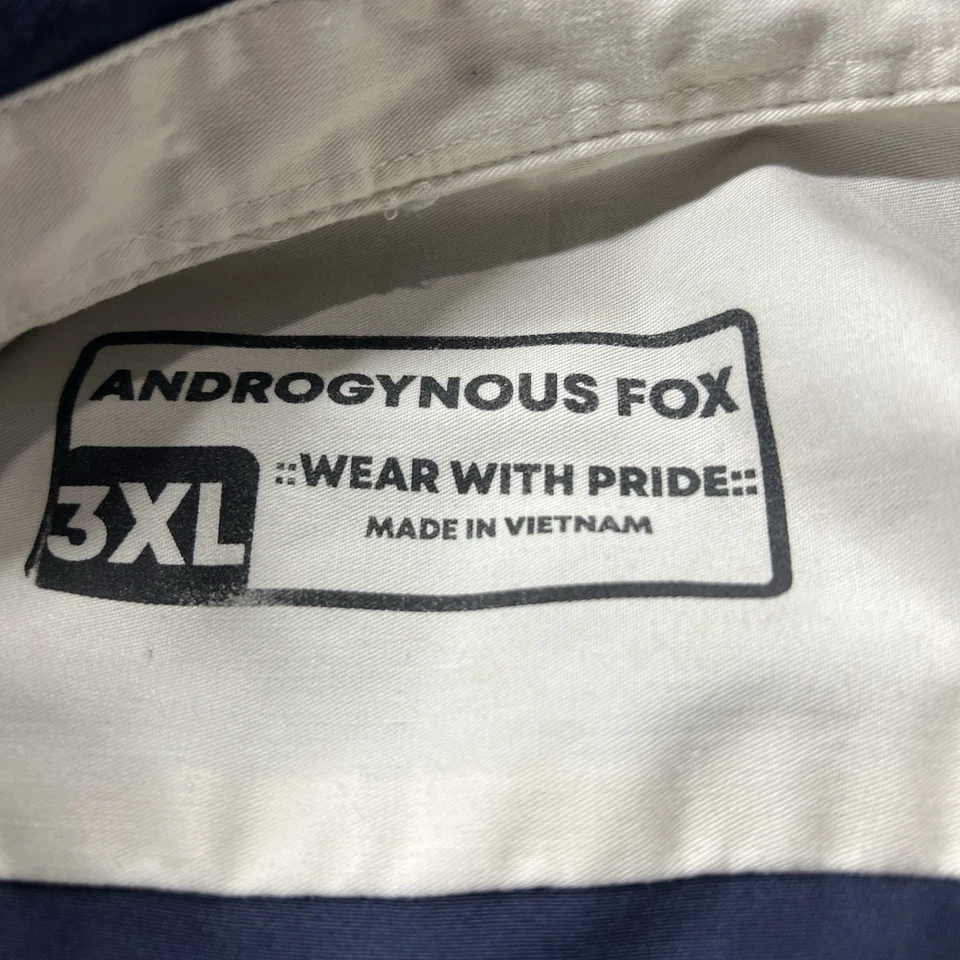 Androgynous Fox Shirt Unisex 3XL Blue Swift Fox Pro Button Up Long Sleeve Twill - Image 3 of 4