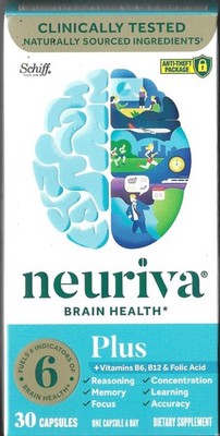 Neuriva Brain Health 6, 3 boxes, Plus, 90 capsules, 6 Indicators, new