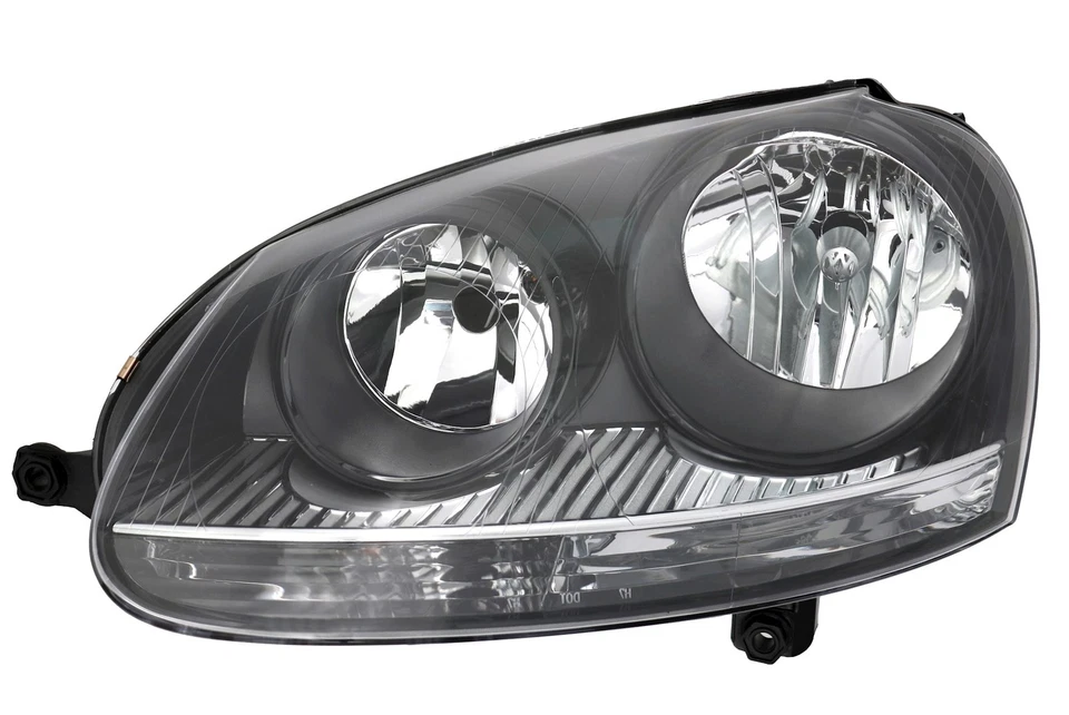 Scheinwerfer Set für VW Golf 5 03-09 + GTI + Jetta in Schwarz H7 H7 Halogen LWR - Bild 4 von 4