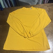 Vintage Majestic Washington Redskins Shirt Size XL Yellow Long Sleeve 90s Mock