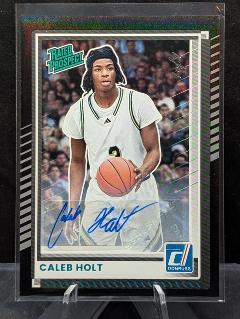 2025-26 Donruss Basketball Caleb Holt Auto 1/1 Black 1 Of 1 Rated Prospect