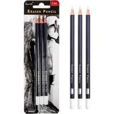 Fine Detail Eraser Set for Sketching Charcoal and Colored Pencil Drawings