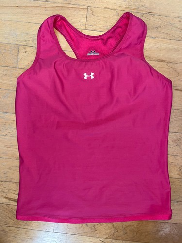 Under Armour Girls Pink Sleeveless Shirt Size Large