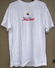 Vintage Macintosh Apple Cyber Y2K Tshirt Large White Single Stitch Made In USA
