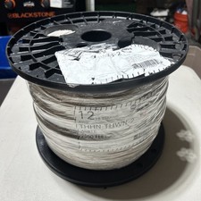 Alan Wire 12 AWG 19 Strand THHN-THWN-2 White 2500ft 600 Volts USA Made NEW !!!