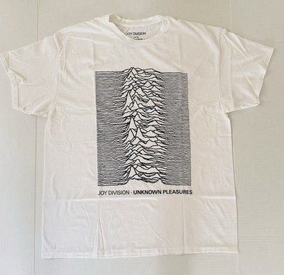 Joy Division Unknown Pleasures  Distressed White T-Shirt New
