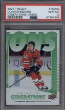 2023-24 Trilogy Connor Bedard Generations Green Rookie RC SSP /99 PSA 10
