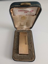 Briquet DUNHILL Rollagas vintage Barley plaqué or – années 1970 – boîte d'origin