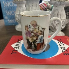 Norman Rockwell Museum Collection 3 Mugs The toy Maker , A Good Boy  & Shoemaker