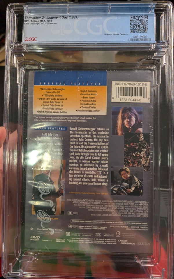 Terminator 2: Judgment Day (DVD, 1997) CGC GRADED 9.8 A+ - Image 2 of 4